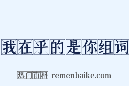 我在乎的是你组词是什么意思的图片